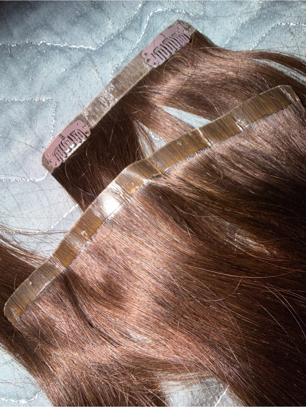 20”Clip-In Hair Extensions - Brown - Picture 3 of 3